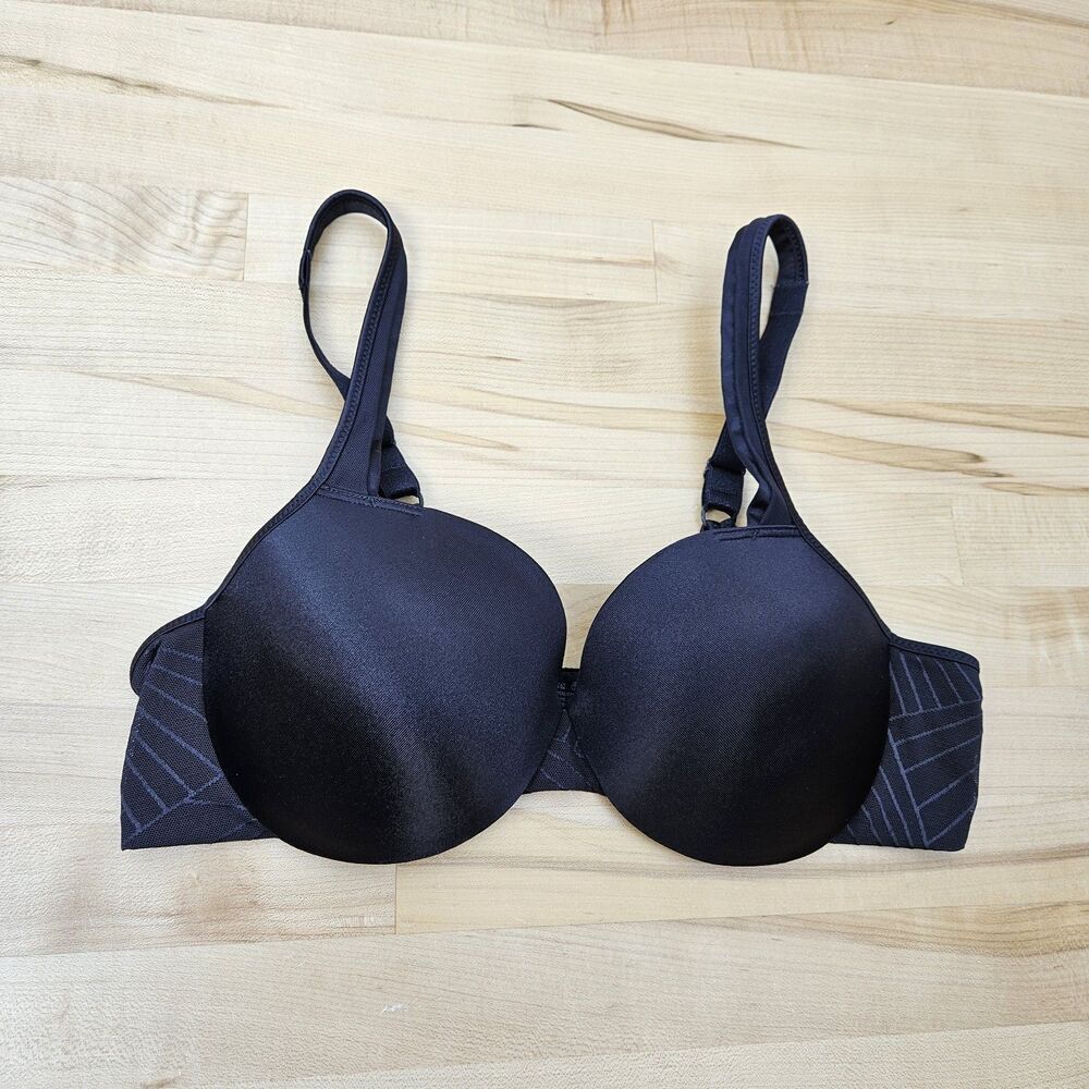 BALI 3T62 Passion For Comfort Worry Free Underwire Size 34B Bra BLACK RN 15763